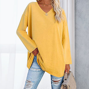 V Neck Drop Sleeve T-Shirt