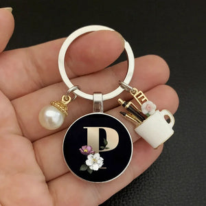 Alphabet Pearl Keychain