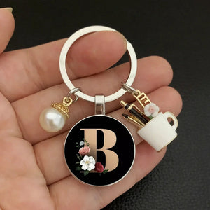 Alphabet Pearl Keychain