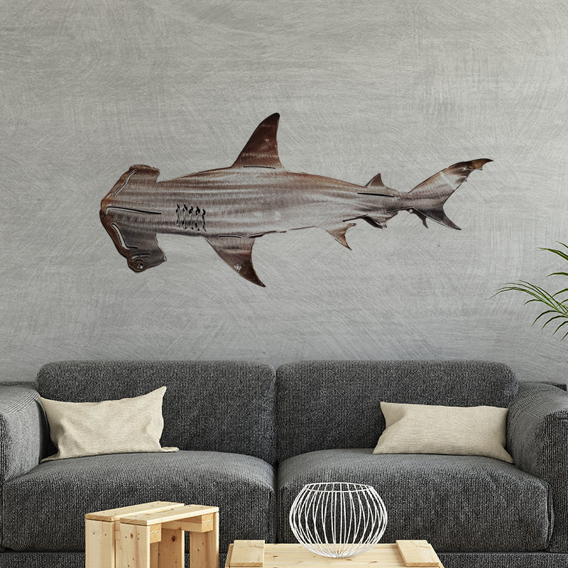 Metal Shark Art Wall Decor