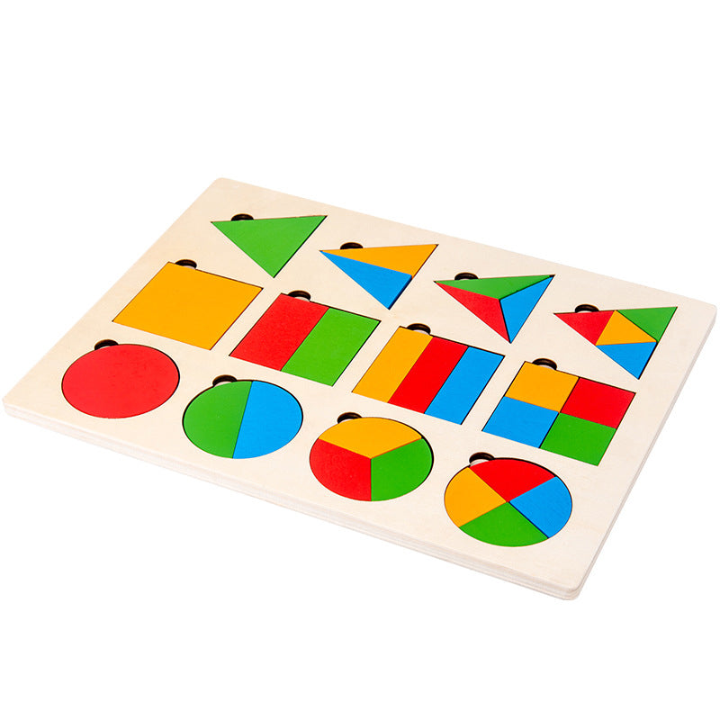 Montessori Wooden Sorting Game with Geometric Shapes