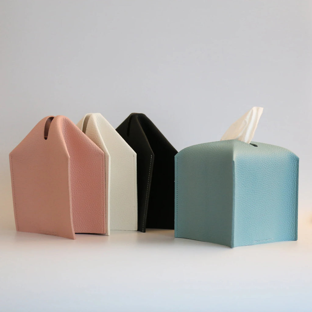 Square Leather Tissue Box Cover