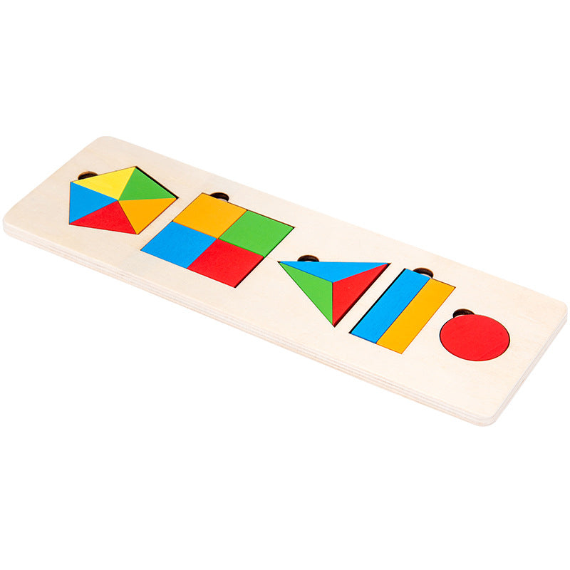 Montessori Wooden Sorting Game with Geometric Shapes