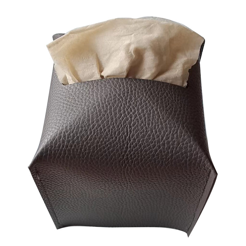 Square Leather Tissue Box Cover