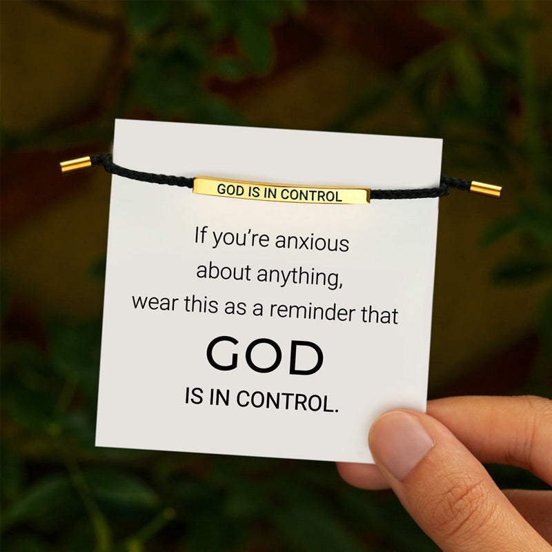 God Is In Control Tube Bracelet