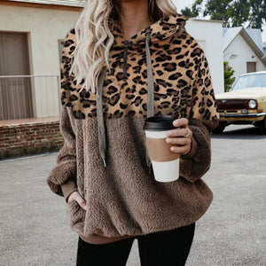 Leopard Print Pullover Sweatshirt