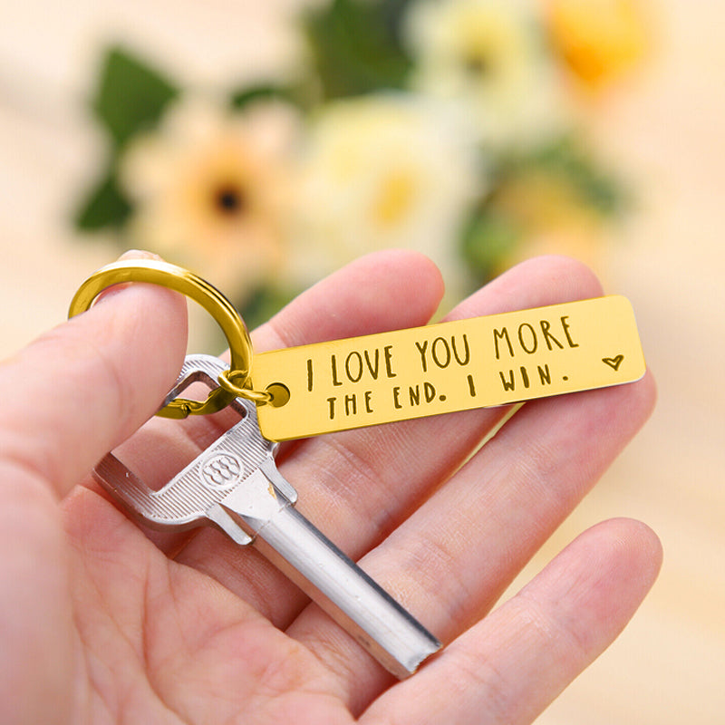 "I Love You More The End I Win" Funny Christmas Gift Keychain🎁