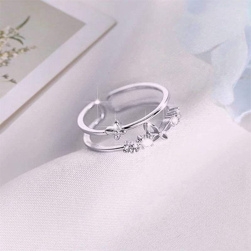 Double Butterfly Diamond Ring(with card)