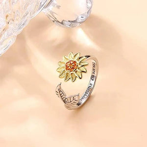 💕To My Daughter 👧 Sunflower Fidget Ring💕