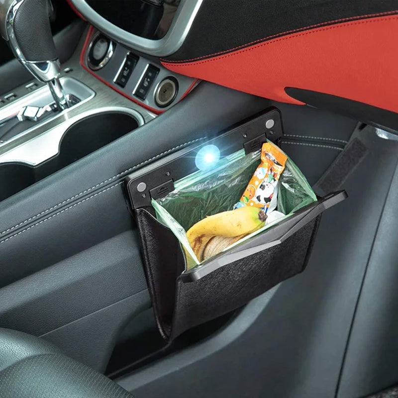 Waterproof Car Leather Trash Can