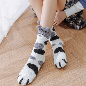 Cat Paw Fuzzy Socks