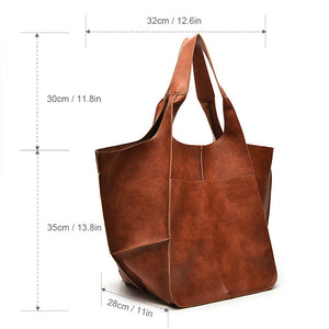 Oversized leather tote