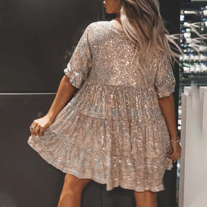 ✨Sequin Baby Doll Dress