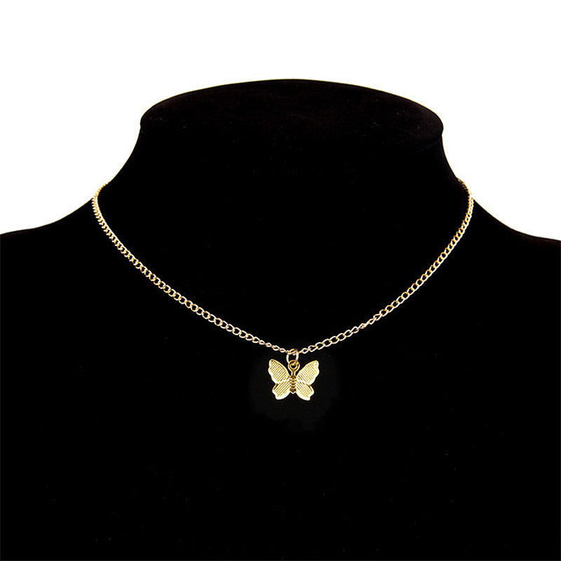 Butterfly and Star Pendant Necklace