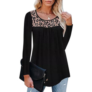 Leopard-print Panelled Oversized T-shirt