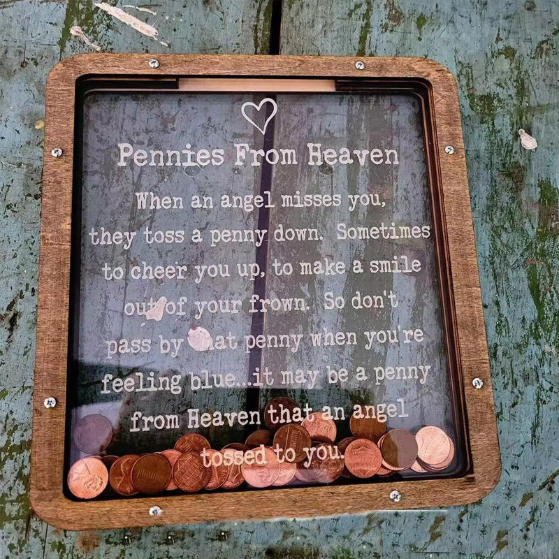 Pennies from Heaven Bank, Wood Piggy Bank