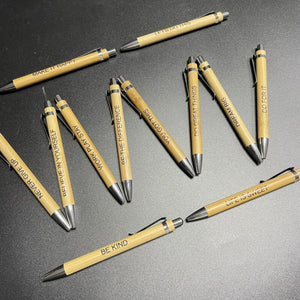 12 pcs Funny Bamboo Ballpoint Pens