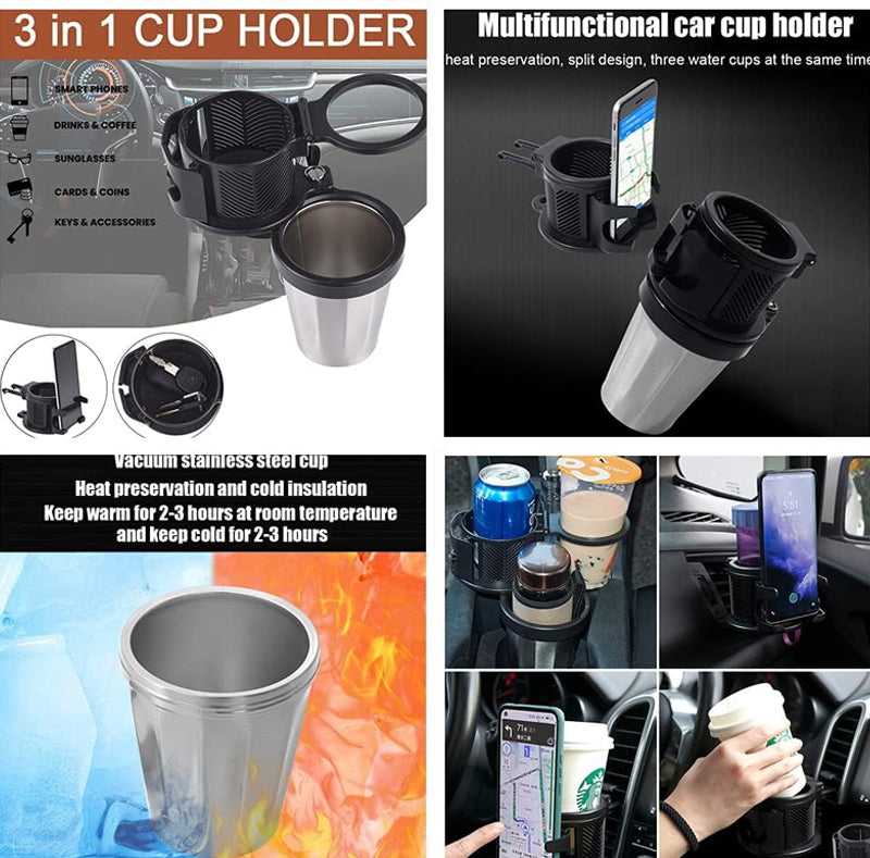 3 in 1 Car Cup Holder Expander Adapter