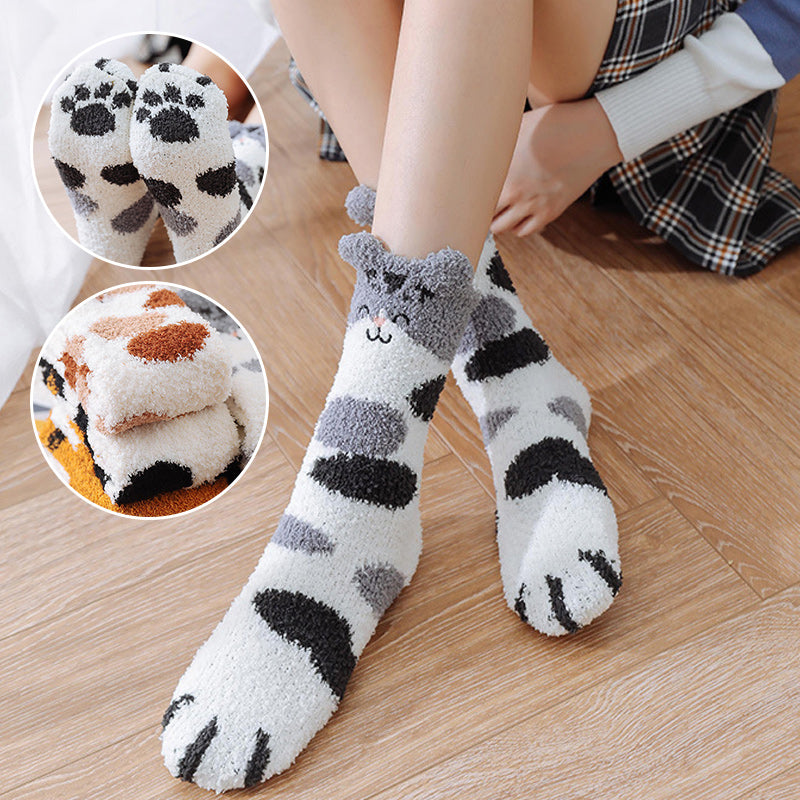 Cat Paw Fuzzy Socks