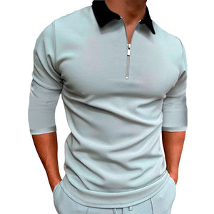 Slim Fit Zip Lapel T-Shirt