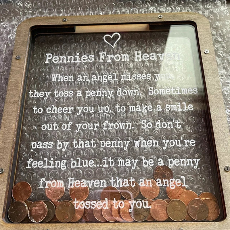 Pennies from Heaven Bank, Wood Piggy Bank