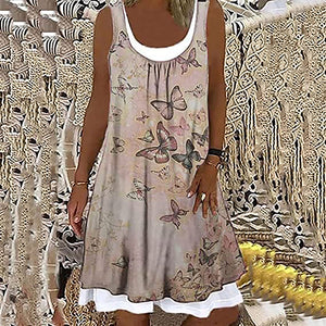 Sleeveless Digital Print Dress