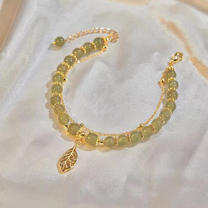 Hetian Jade Leaf Bracelets