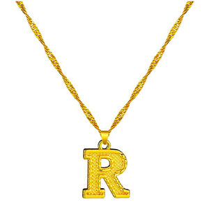 18K Gold Plated Initial Letter Necklace