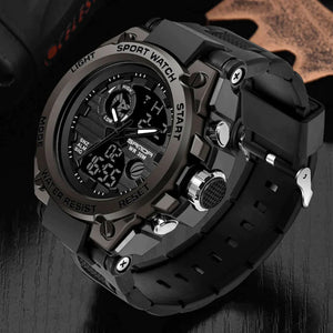 New Dual-Display Waterproof Electronic Watch