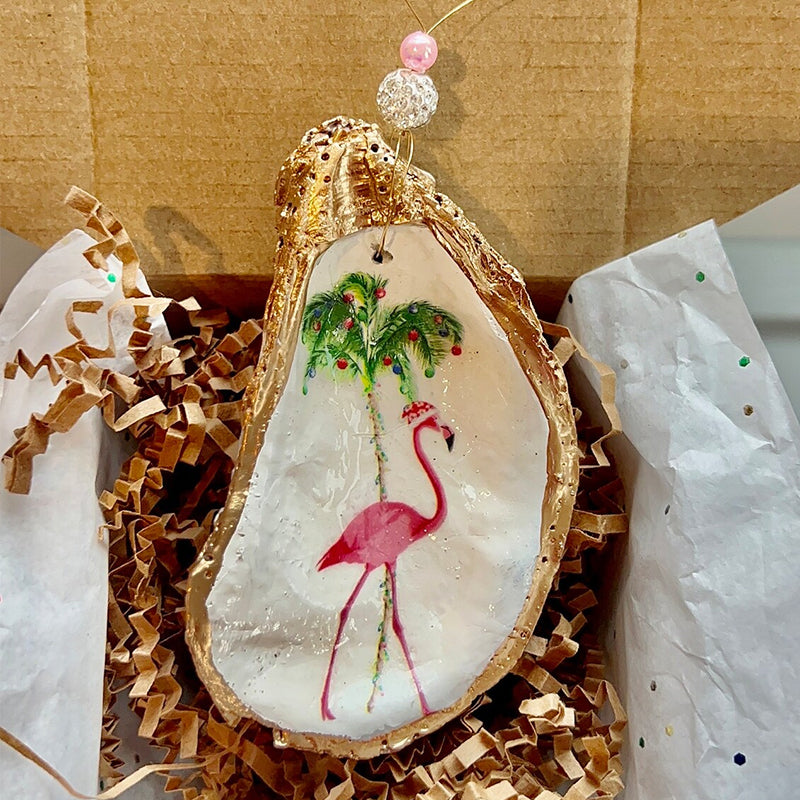 Oyster Shell Art Ornament | Christmas gift