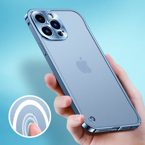 Metal Frame Magnetic Charging iPhone Case