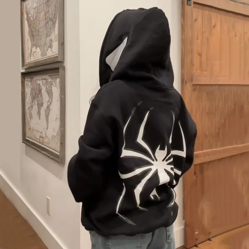 Spider Punk Zip Up Hoodie