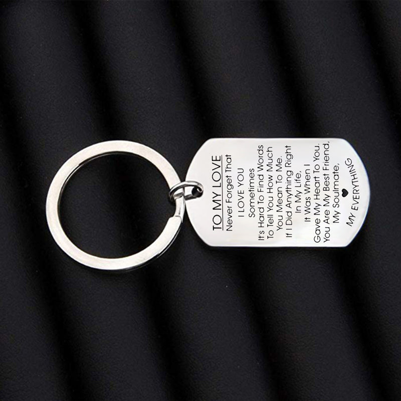 To My Love Keychain