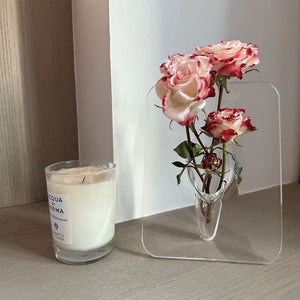 Photo Frame Vase Desktop Flower Arrangement Ornament