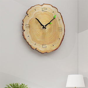 Wooden Annual Rings Wall Clock