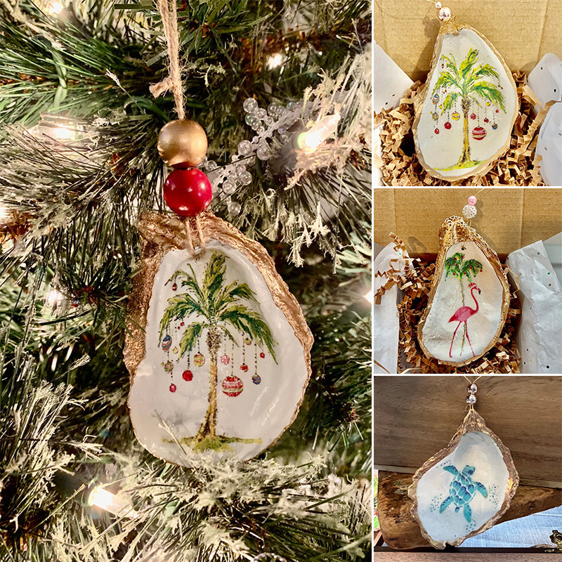 Oyster Shell Art Ornament | Christmas gift