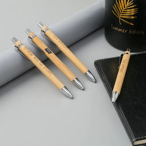 12 pcs Funny Bamboo Ballpoint Pens