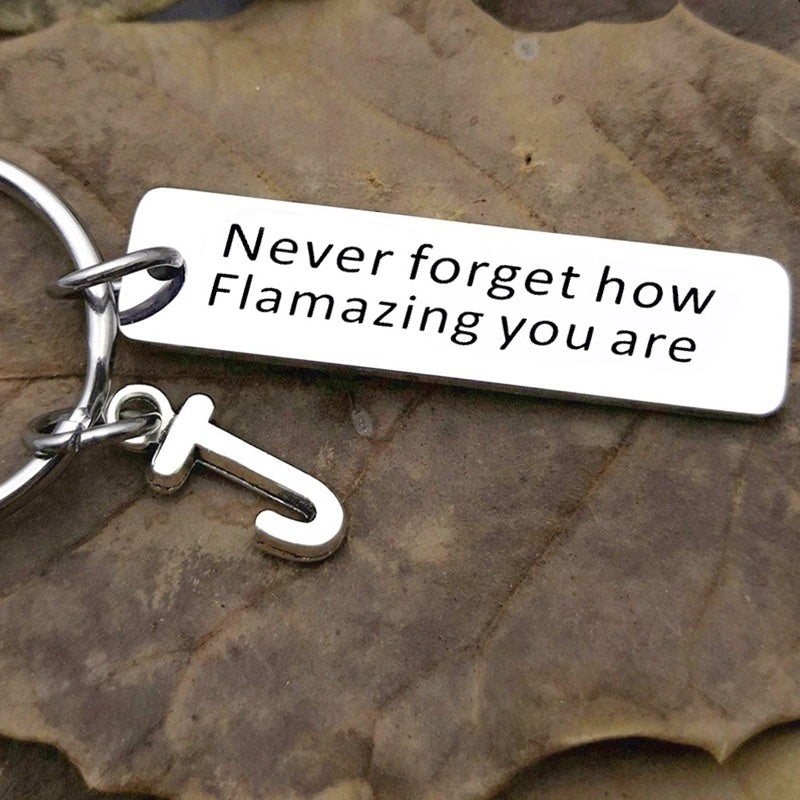 Stainless Steel Inspirational Keychain