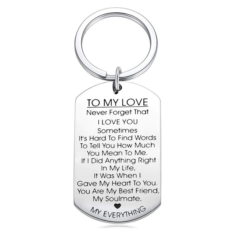 To My Love Keychain