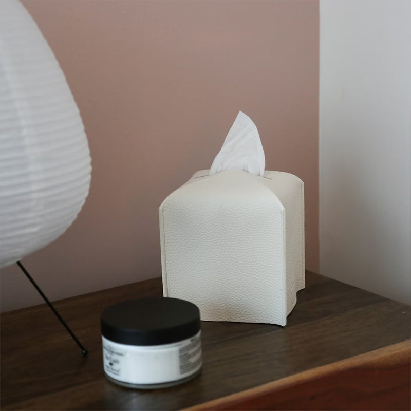 Square Leather Tissue Box Cover