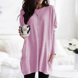 Long Sleeve Casual Pocket T-Shirt