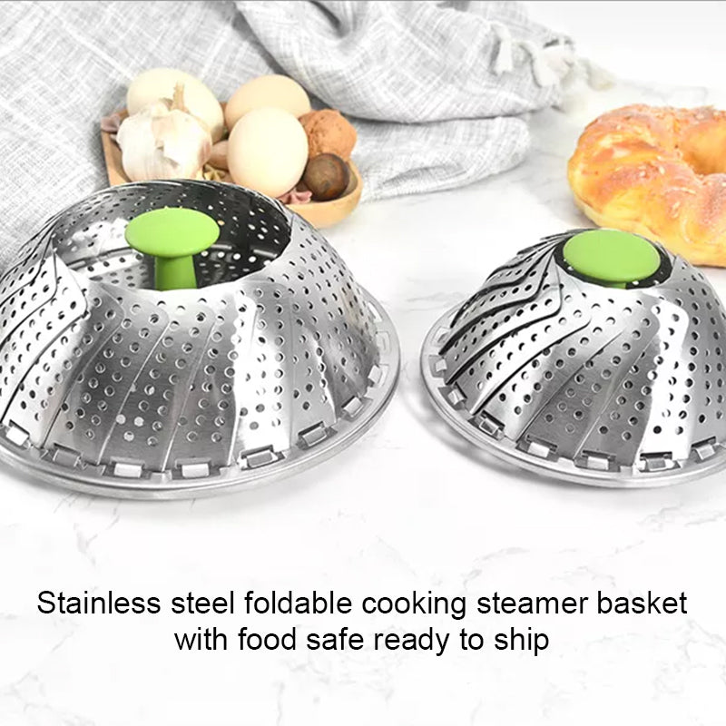 Flower-shaped Steel Folding Steamer