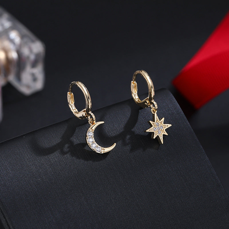 Star and Moon Earrings