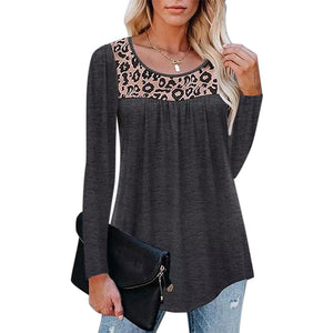 Leopard-print Panelled Oversized T-shirt