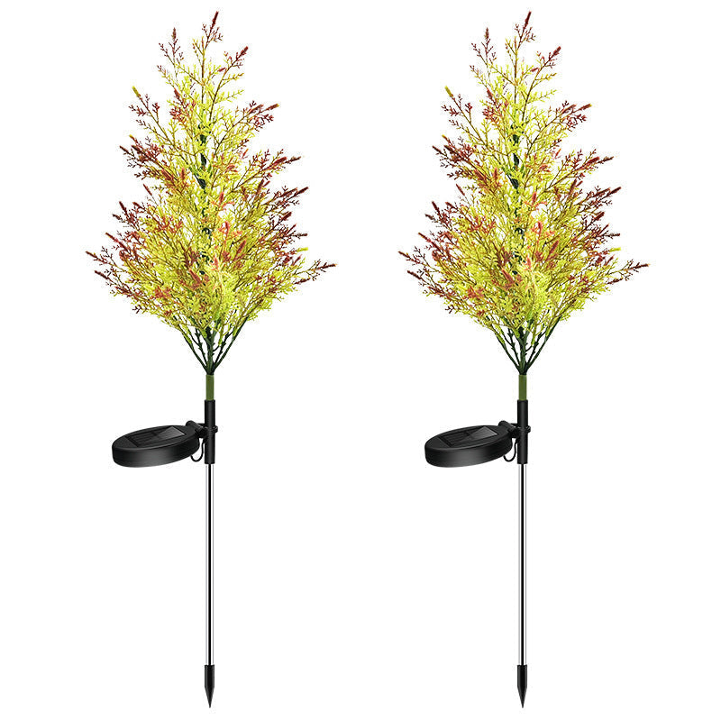 🎄Solar Christmas LED Colored Pine and Cypress Tree Light, 2 Pcs🌟