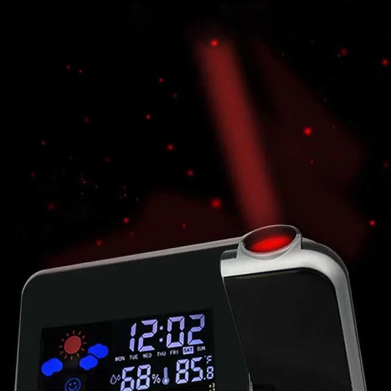 Rotating Projection Color Screen Temperature Electronic Clock