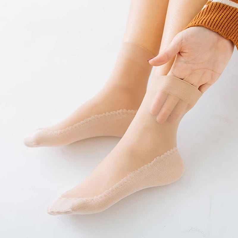 Silky Anti-Slip Cotton Socks