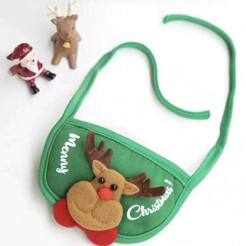 Christmas decoration pet hat and bib