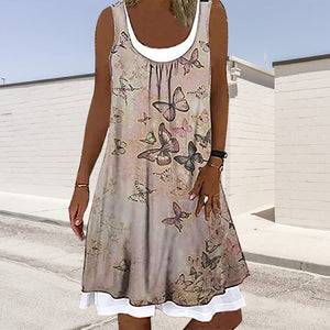 Sleeveless Digital Print Dress