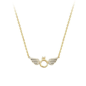 925 Sterling Silver Angel Wing Necklace